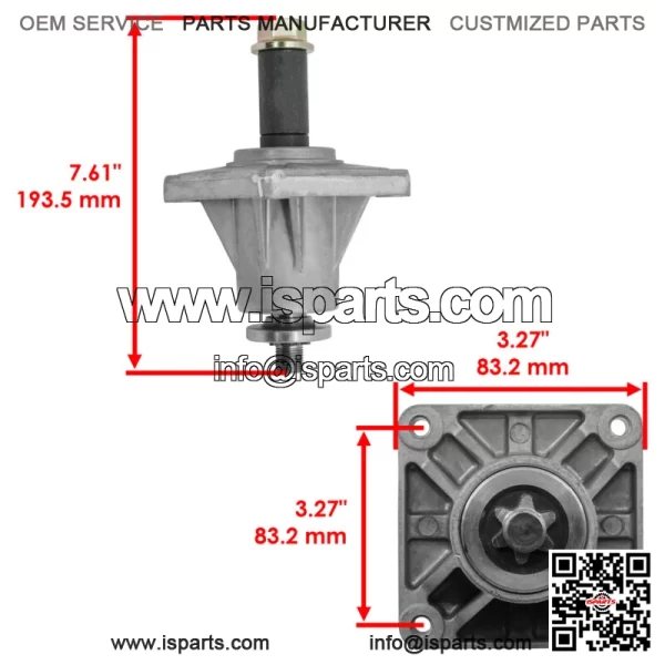 46" Deck Spindles for MTD Huskee 13AX615H731 13AX775H031 13AX775H231 13BX775H031 - Image 2