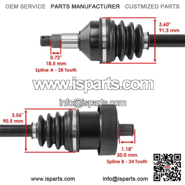 Front CV Joint Axle For Arctic Cat 1000 XT 2013-14 / 1000 H2 2011 Left & Right - Image 3