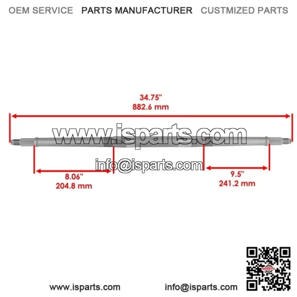 Polaris Scrambler 500 4X4/2X4 1998-2004 Rear Axle Shaft - Image 2