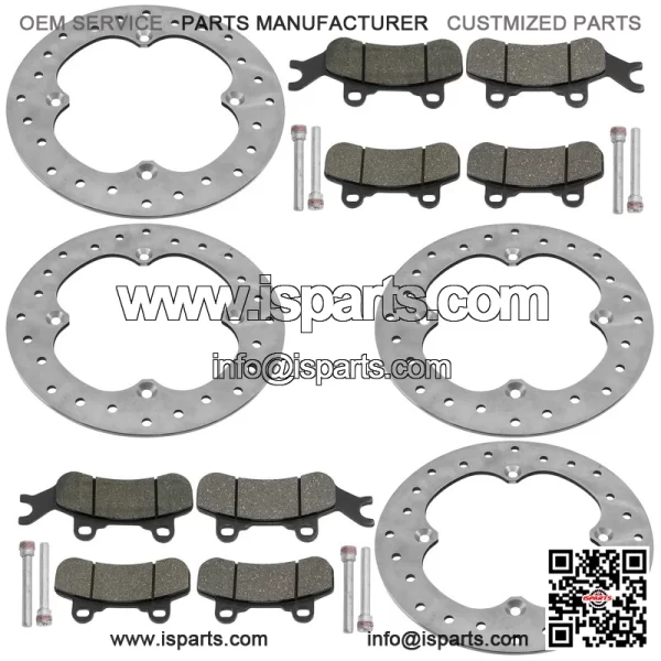 Can-Am Maverick/Max X3 2017 Front & Rear Brake Rotors w/Brake Pads - Image 5
