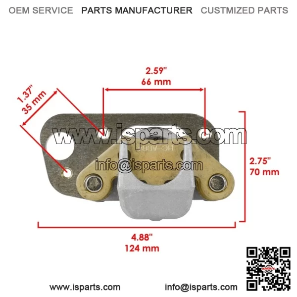 Polaris Scrambler 500 4X4 2003-2004 Front Brake Calipers w/Pads (Left/Right) - Image 2