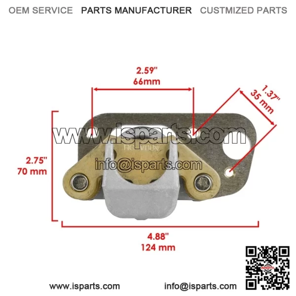 Polaris Scrambler 500 4X4 2003-2004 Front Brake Calipers w/Pads (Left/Right) - Image 3