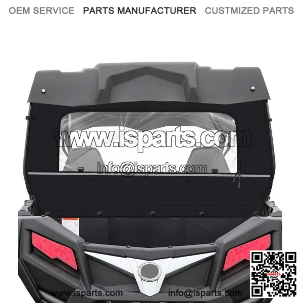UTV Fabric Rear Soft Windshield w/ Open Window For CF MOTO ZFORCE 500/ 800 /1000 - Image 2
