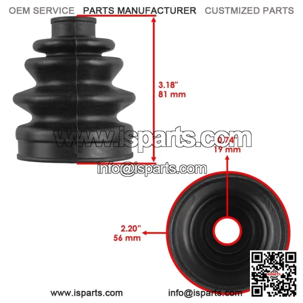 Front Axle Inner CV Boot For Polaris Sportsman 450 HO EPS 2018-2025 3236092 - Image 2