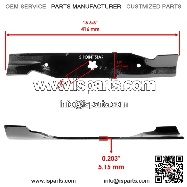 532173921 532180055 539110512 173921 954633781 48" Deck Blades for AYP Husqvarna - Image 2