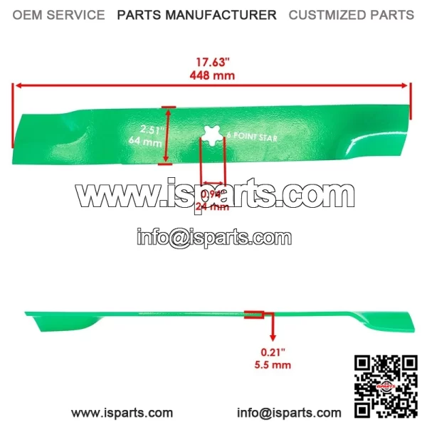 532126338 532138496 532850857 36" Deck Blade with Bolt For Husqvarna Jonsered - Image 2