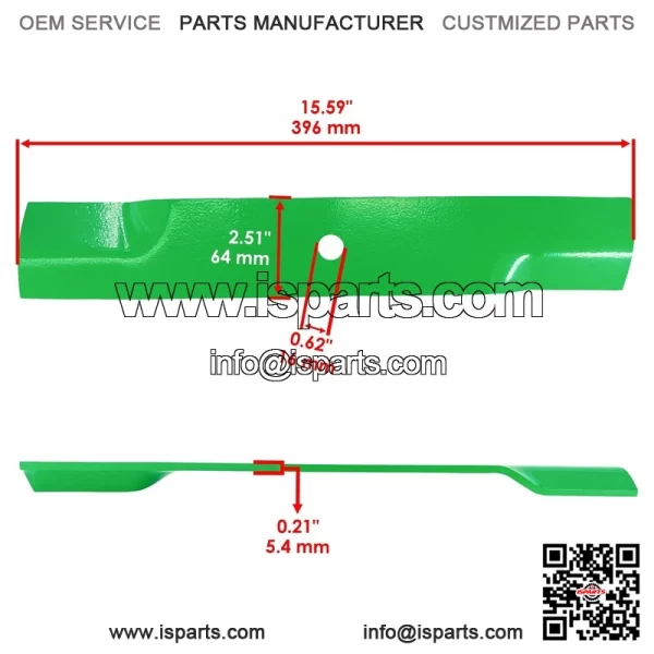 784256X 784256 50-4209 Deck Blade for Hustler Super Mini Z / FasTrak Low-Lift - Image 2