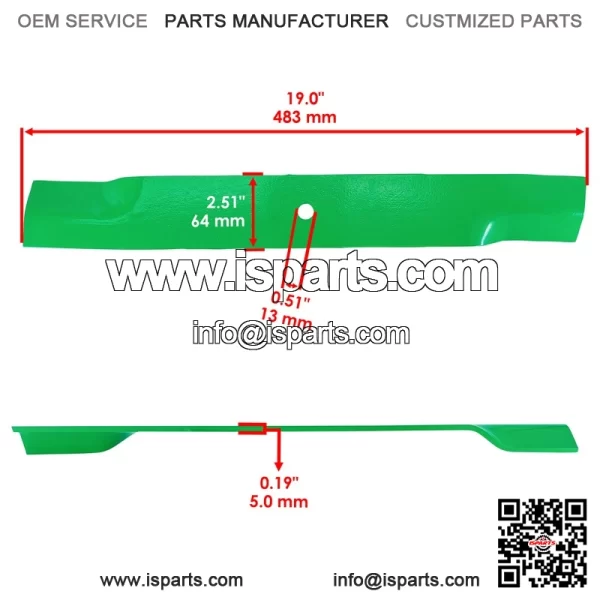 301069 54" Deck Blade For Dixie Chopper Zee 2 2013-18 / Zee 2 Rev1 2016 - Image 2