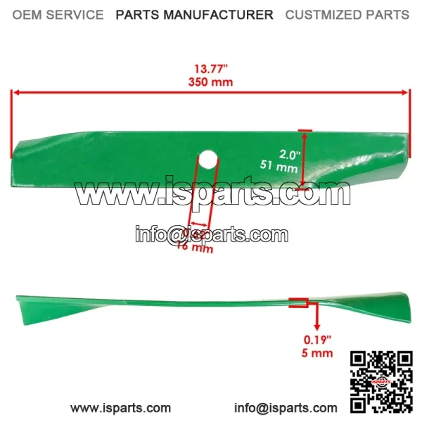 03498400 03498451 08899800 00173800 Deck High Lift Blade For Gravely Ariens - Image 2