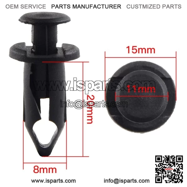 100 Fender Clip Body Rivet ATV Parts For Suzuki Quadsport Z400 LTZ400 2x4 04-05 - Image 2