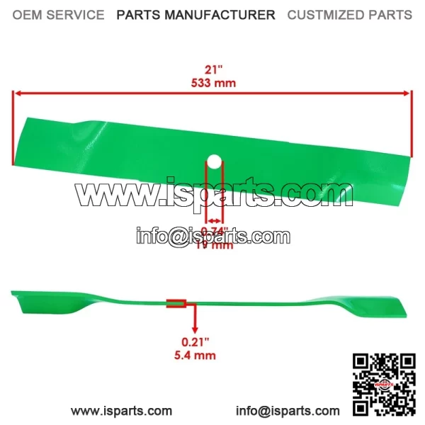 Cub Cadet/MTD Deck High Lift Blade - 942-04415 01005338 02005019 742-04415 - Image 2