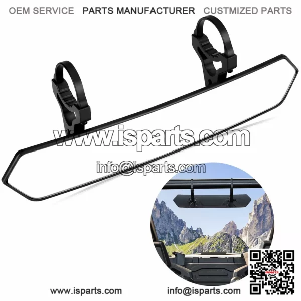 UTV Center Rear View Mirror For 1.65"-2" CFMOTO ZForce 950/1000 Kubota RTV X1140 - Image 2