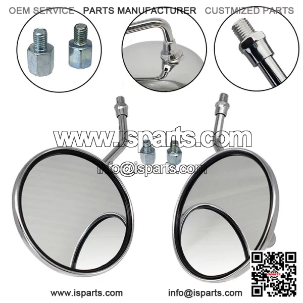 For CF-Moto CF150T 2011 EC6A CL70 CT90 CL90 S90 CB100 CL100 CB125 2x M8 Mirrors - Image 2