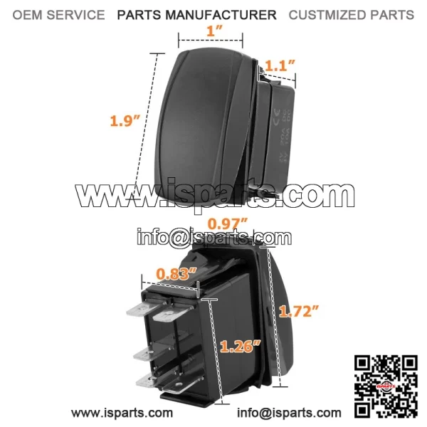 For CFMOTO ZFORCE 500 600 800 950 1000 , Interior Light Toggle Rocker Switch - Image 2