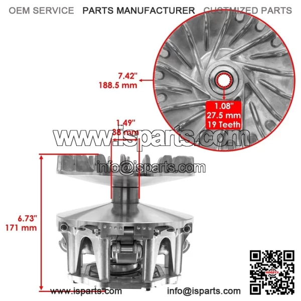 Primary Drive Clutch For Kawasaki Teryx 800 KRF800 2016-2023 49093-0049 - Image 2