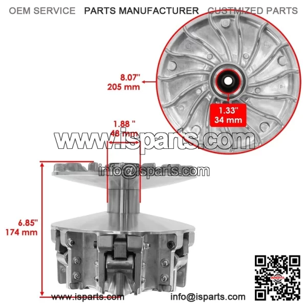 Primary Clutch & Belt For Can Am Maverick X3 Turbo 17-21 420280461 422280652 - Image 2