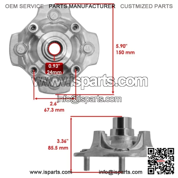 44615-HP5-600 Front Wheel Hub For Honda Rancher 420 TRX420 2007-2013 Left/Right - Image 2