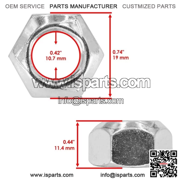 M156416 Deck Spindle Nut for John Deere LA105 STX30 STX46 X140 X324 Z225 Z255 - Image 2