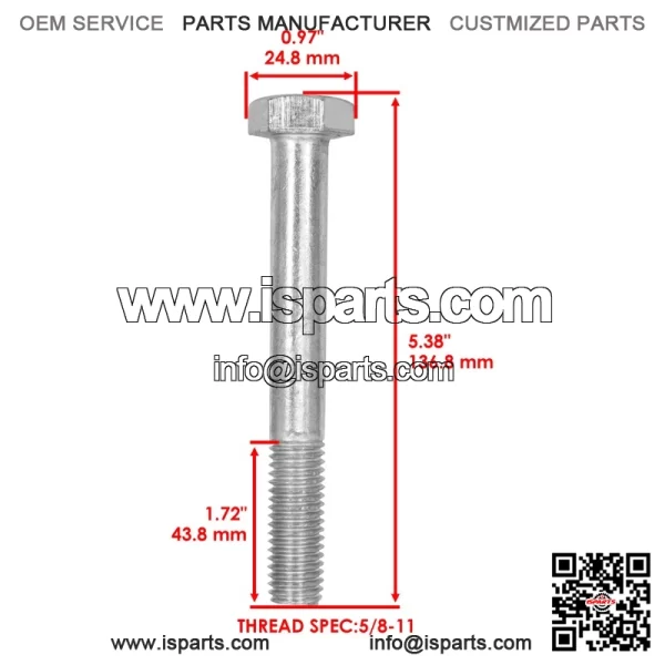 Bobcat 742/743/7753/853/S100/S175/S185/S130/S150/S160 Bob Tach System Bolt - Image 2