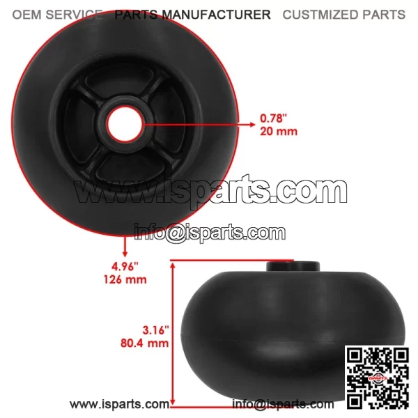 54" Deck Anti Scalp Wheel For Hustler Super Z / X-One - Image 2