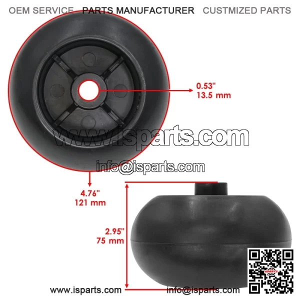 Hustler XR7/XR-7 Super Mower Deck Wheels w/Bolt Kit - 788166 788166P 031997 - Image 2