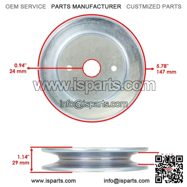 54" Deck Spindle Pulley for Hustler Raptor SD SDX 7000 Flip-Up KT740 / 604664 - Image 2