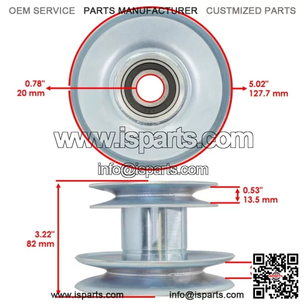 38" Deck Idler Pulley For John Deere GT245  LX172 LX173 LX176 LX178 LX186 LX188 - Image 2