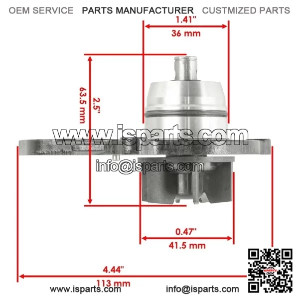Water Pump Assembly w/Orings for Suzuki LT-Z400 LTZ400Z Quadsport Z400 2003 2004 - Image 3