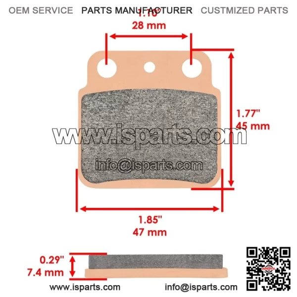 Brake Pads for Suzuki 400 LTZ400 LT-Z400 Quadsport Rear Brakes 2003-2011 - Image 2