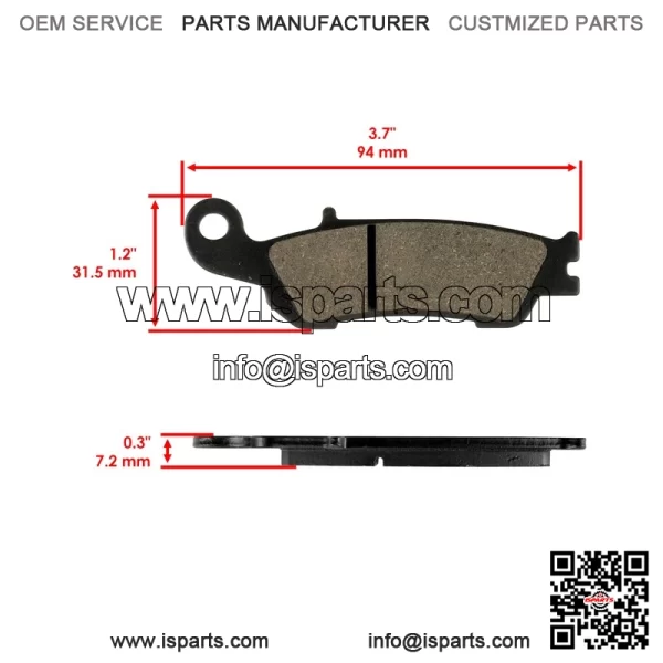 Yamaha YZ125X 21-25/YZ250FX/YZ250X/YZ450F 2020-25 Front & Rear Brake Pads - Image 2