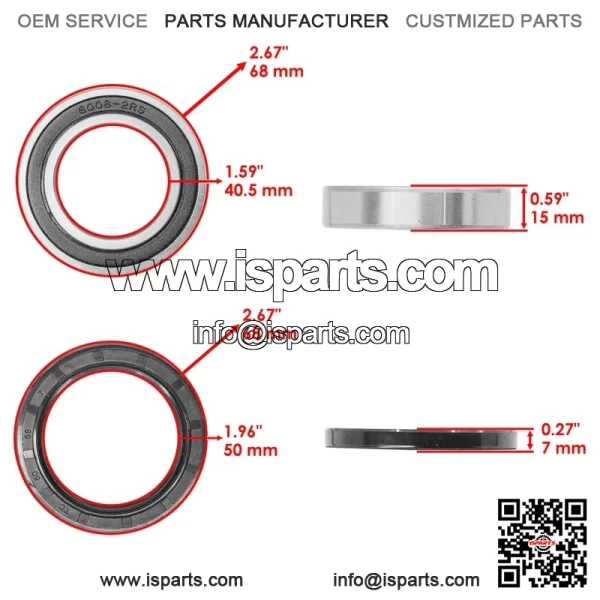 Rear Axle Hub Repair Kit for Suzuki LT-Z400 LTZ400 LTZ400Z Quadsport Z400 03-08 - Image 2