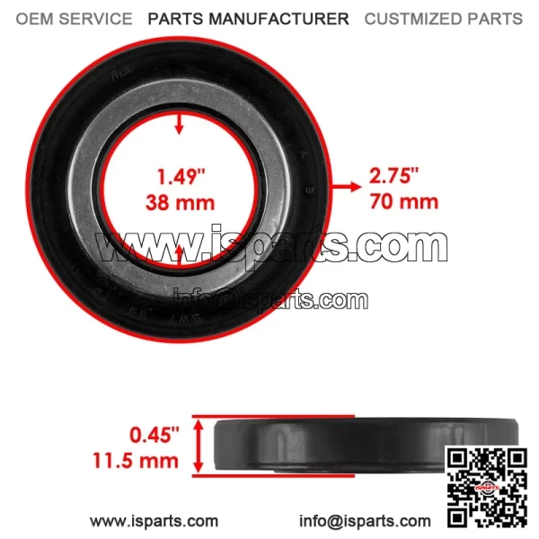 91252-HA0-004 Rear Differential Seal & O Ring For Honda Foreman 500 TRX500 12-13 - Image 3
