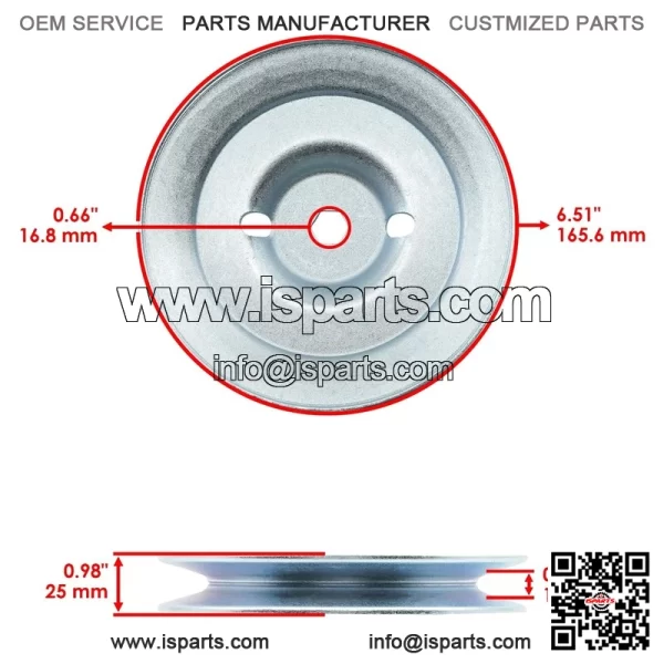 42' Deck Spindle & Pulley for John Deere X300 X304 X324 X360 M152545 AM137483 - Image 3