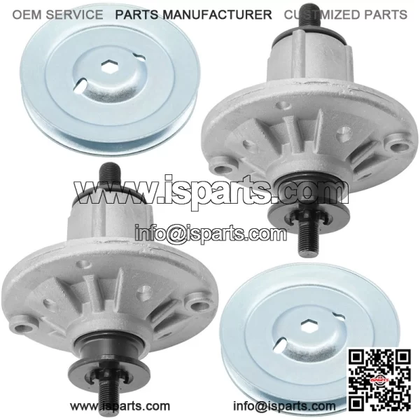42' Deck Spindle & Pulley for John Deere X300 X304 X324 X360 M152545 AM137483 - Image 4