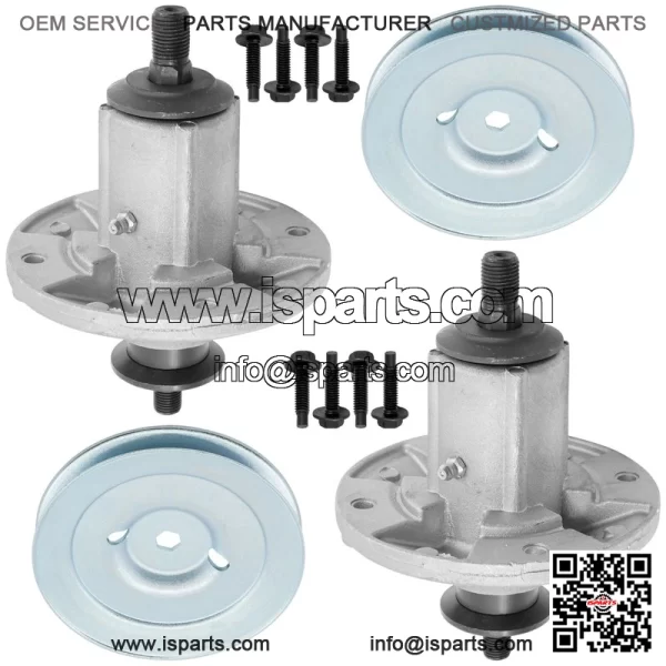 42' Deck Spindle & Pulley for John Deere X300 X304 X324 X360 M152545 AM137483 - Image 5