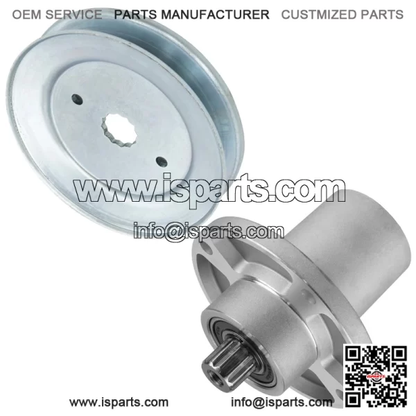 607418 601804 604664 54" Deck Spindle w/ 5.78" OD Pulley for Hustler Raptor SD - Image 4