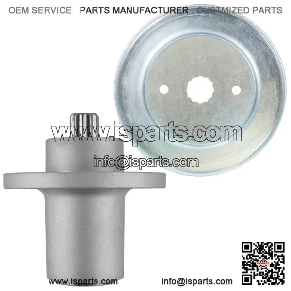 607418 601804 604664 54" Deck Spindle w/ 5.78" OD Pulley for Hustler Raptor SD - Image 5