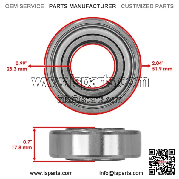 CS203ASSY RA100RR7E8728 RA100RR7 103-2477 Both Sides Shield Ball Bearings - Image 2