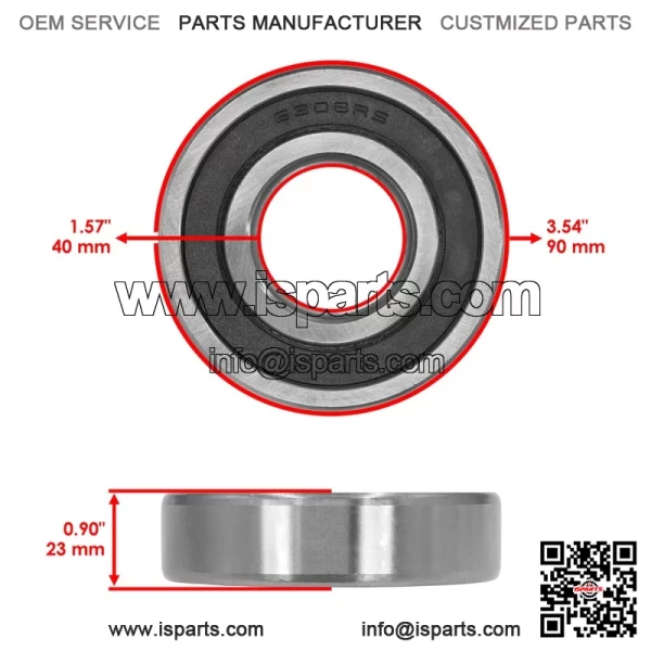 6308-2RS 6308 2RS C3 Deep Groove Rubber Sealed Ball Bearings 40x90x23 - Image 2