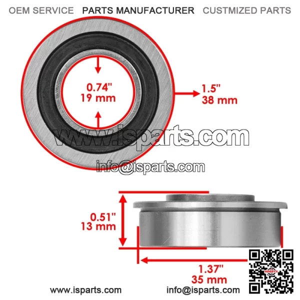 Snapper/Simplicity Front Wheel Bearing - 7011807YP 7010570 7011807 10570 11807 - Image 2