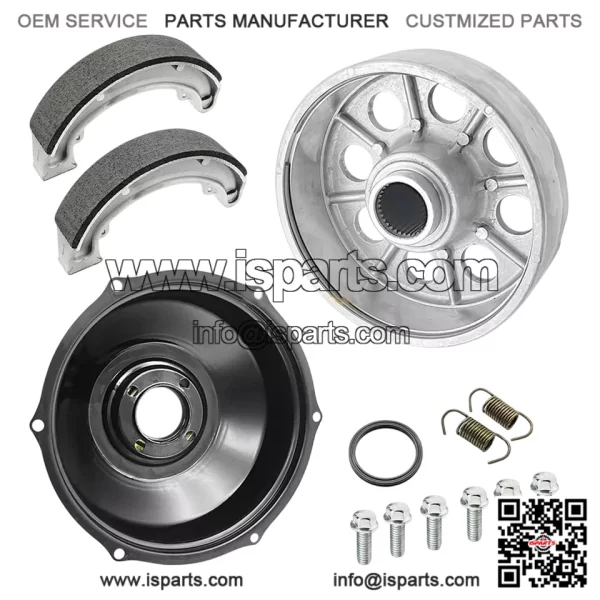 Rear Brake Drum for Honda TRX300FW FourTrax 300 4X4 1988-2000 w/ Brake Shoe Seal - Image 2