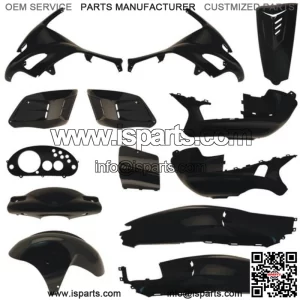 Set Fairing Black Fairings Plastic Gilera 180 Runner Sp Dt 1997-2014