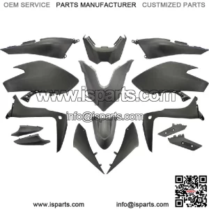Set 15 Fairings Car Body Yamaha T-Max 530 E D Dx SX 2017-2019 Matte Black