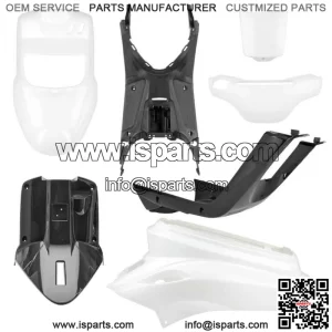 Set 7 Pcs Fairings Plastic Frames White For Yamaha Bws BW'S Booster 2004-2016