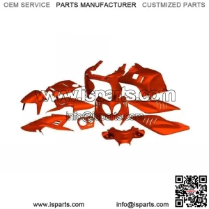 Set Fairings STR8 11 Pcs Orange Metallic Yamaha 50 Aerox 1997-2012