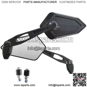 STREET CARBON LOOK BLACK KAWASAKI Z900 LOGO MIRRORS