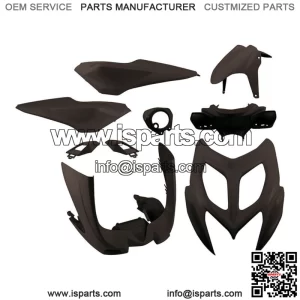 Set 9 Fairings Plastic Shiny Black For Yamaha 50 YQ Aerox / R 2013/2016