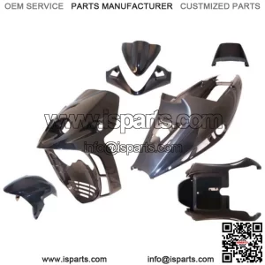 Set Fairing 7 Shiny Black Malaguti F12 Two-Seater '03 A '06 Carenag