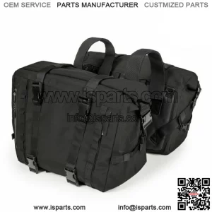 Pair Side Panniers Motorcycle RA316BK Water Resistant Racer Berth 25 Litr