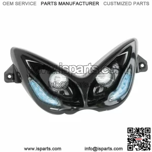Mask Light Black With Leds Blue Yamaha 50 YQ Aerox R E2 2003/2012